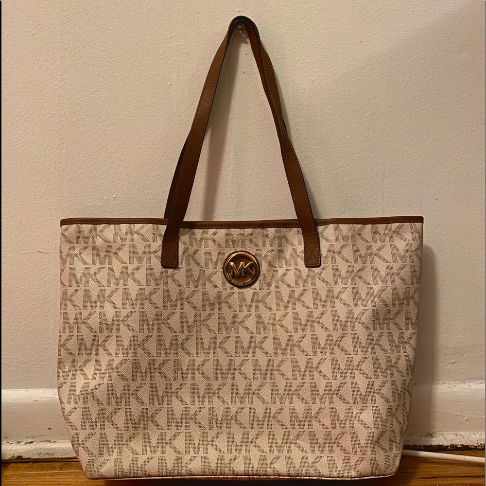 michael khors small vanilla tote bag